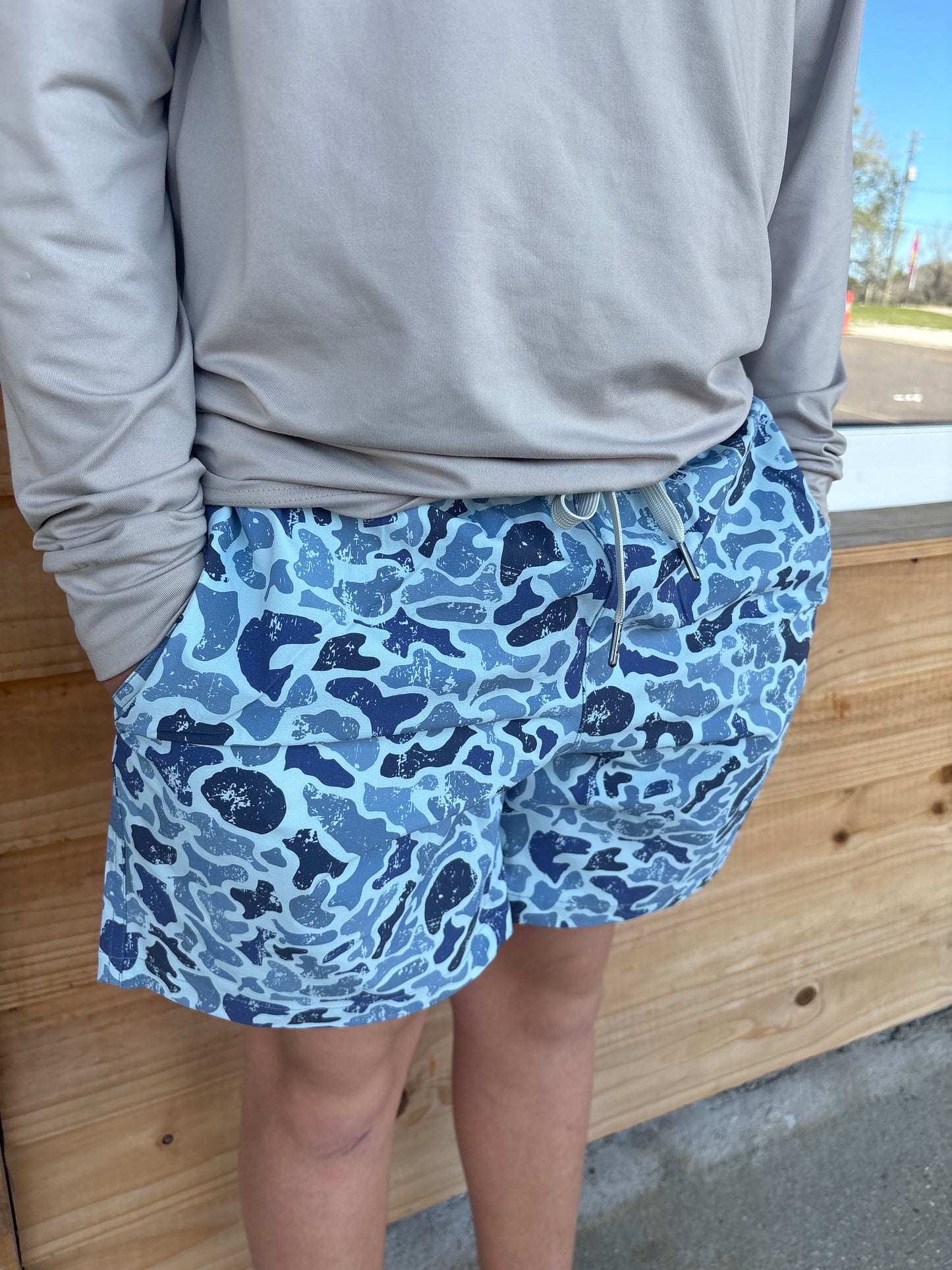 Local Boy Chum Shorts - Distressed LCF Cobalt