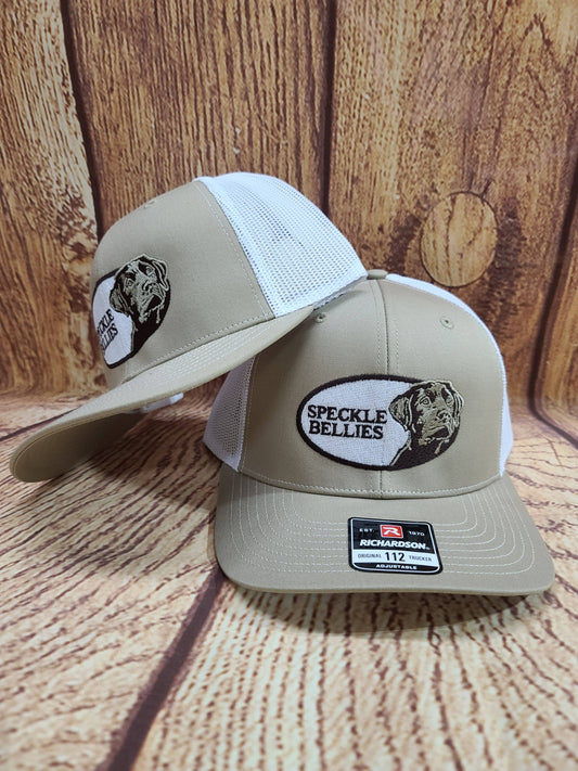 Lab Stitch Patch Cap: Khaki/White
