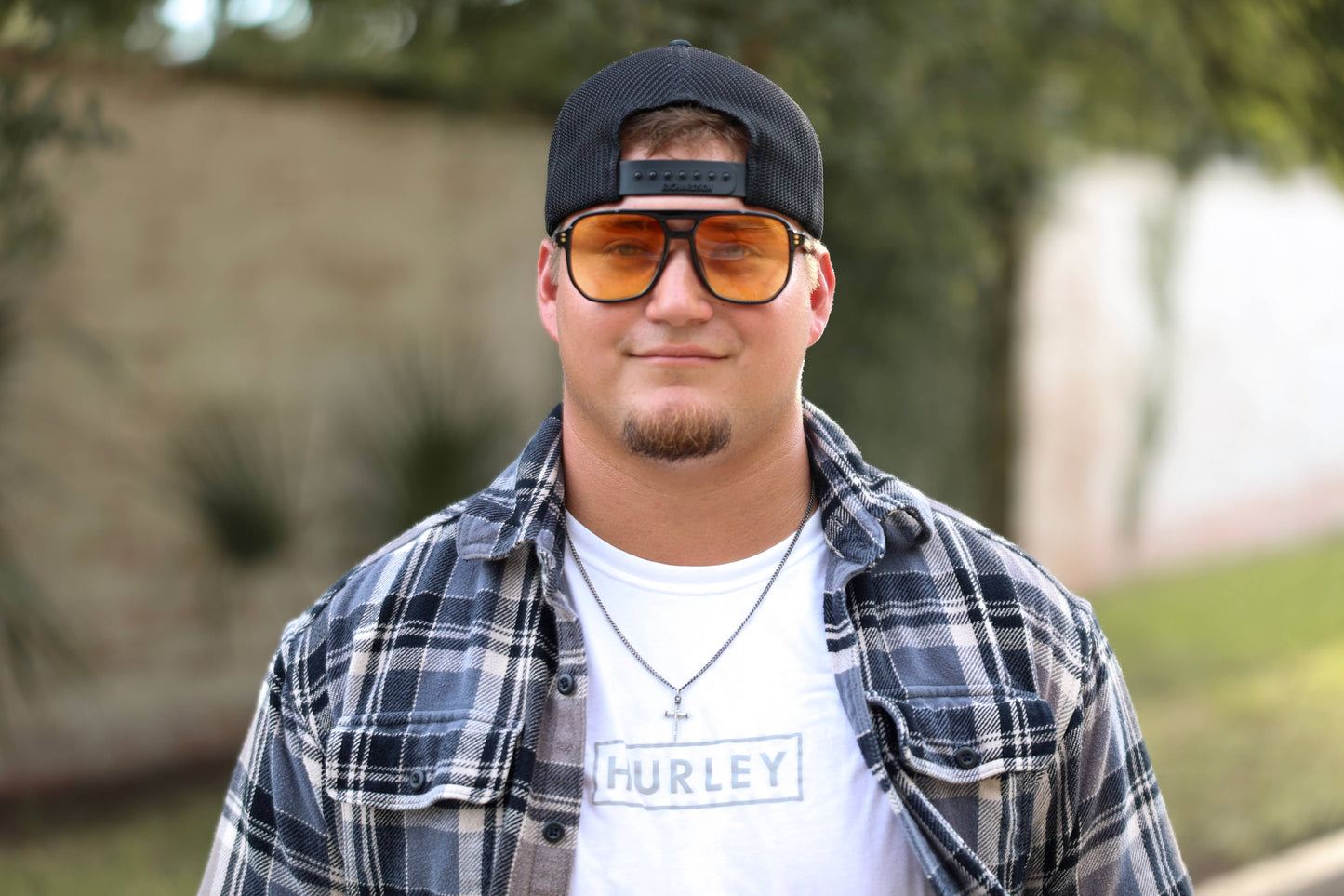 Skye - Unisex Oversized Aviator: Amber