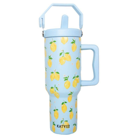 Zesty Lemons Wholesale Tumbler Cup: Light Blue