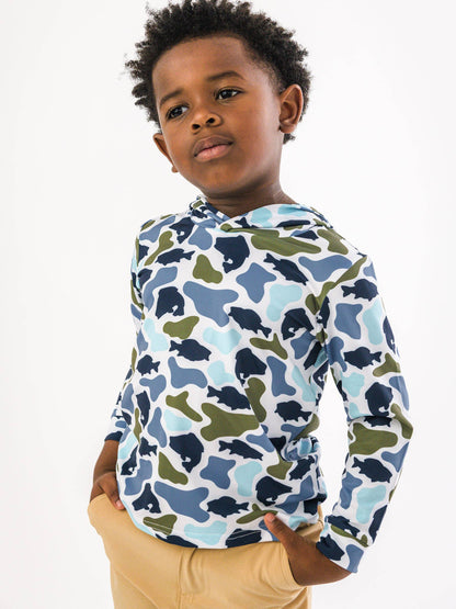 Boys Fish Camo Catch Performance Hooded Shirt
: Multi-Color