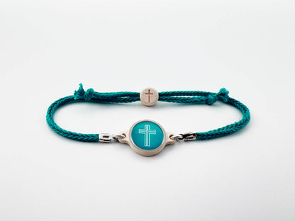 Tap To Pray™ - Survivor Series Handmade Bracelets: Coral + Cross