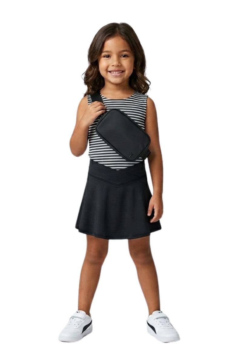 Little Girls Tank, Crossover Skort, Fanny bag Set: DAFFODIL (P#SDW)