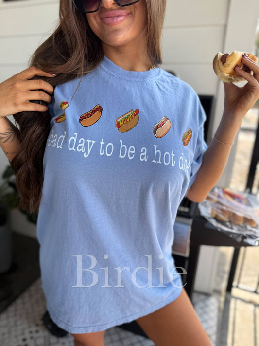 Bad Day To Be a Dog Graphic Tee- Washed Denim