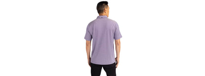 Cutter & Buck Forge Eco Double Stripe Recycled Mens Polo: College Purple/White