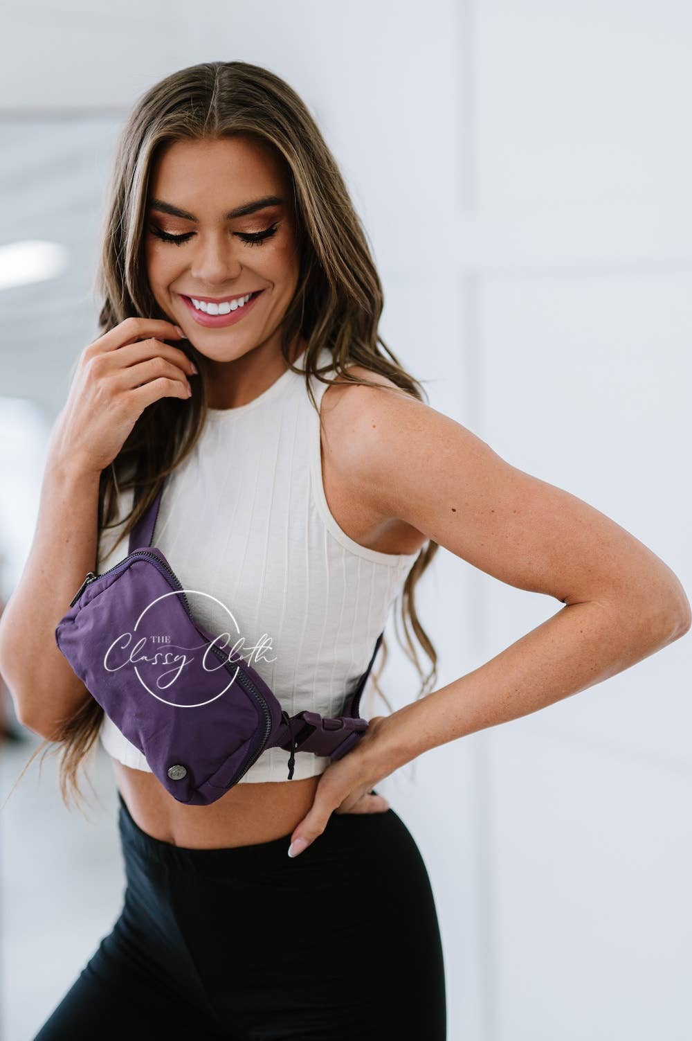 Nylon Belt Bag- Plum RTS