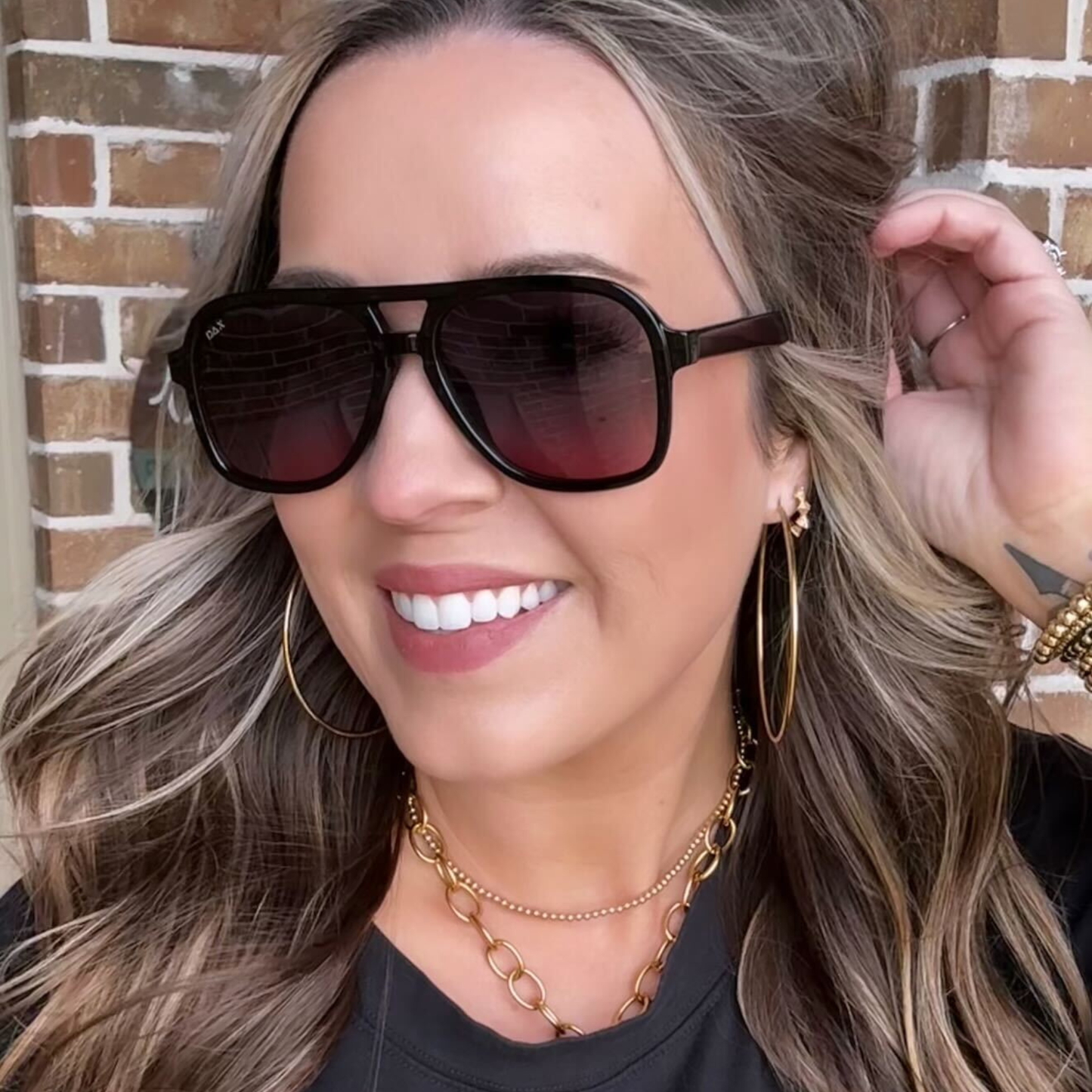 Cruz - Unisex Aviator Sunglasses – Polarized Hair-Friendly: Tortoise
