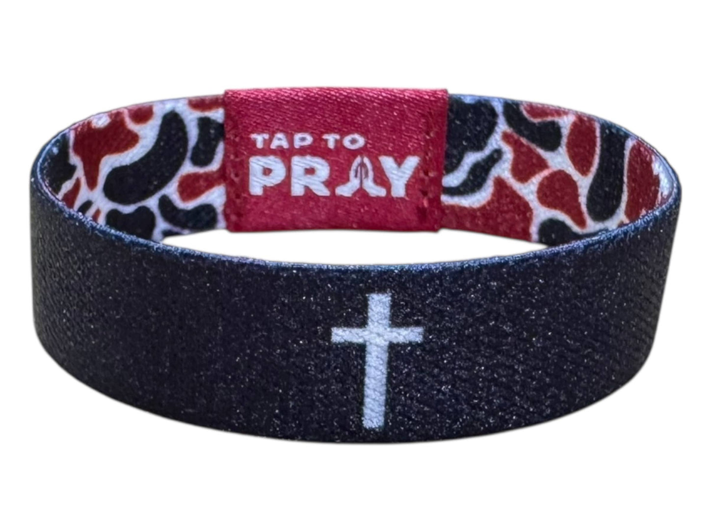 Tap To Pray™ Wristbands - Team Camo - Maroon & Black