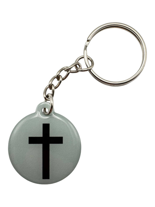 Tap To Pray - Prayer Tag Keychains: Mint + Cross