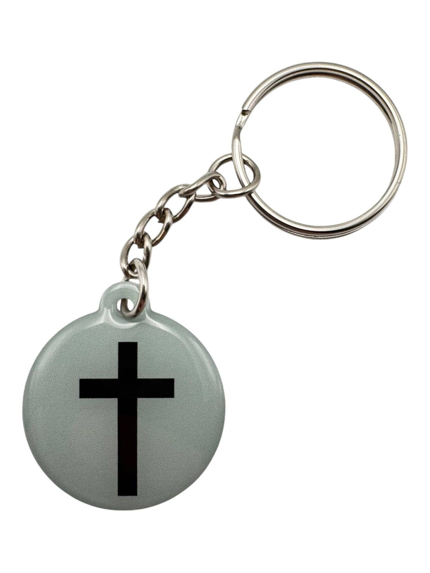 Tap To Pray - Prayer Tag Keychains: Tree Bark Camo + Cross