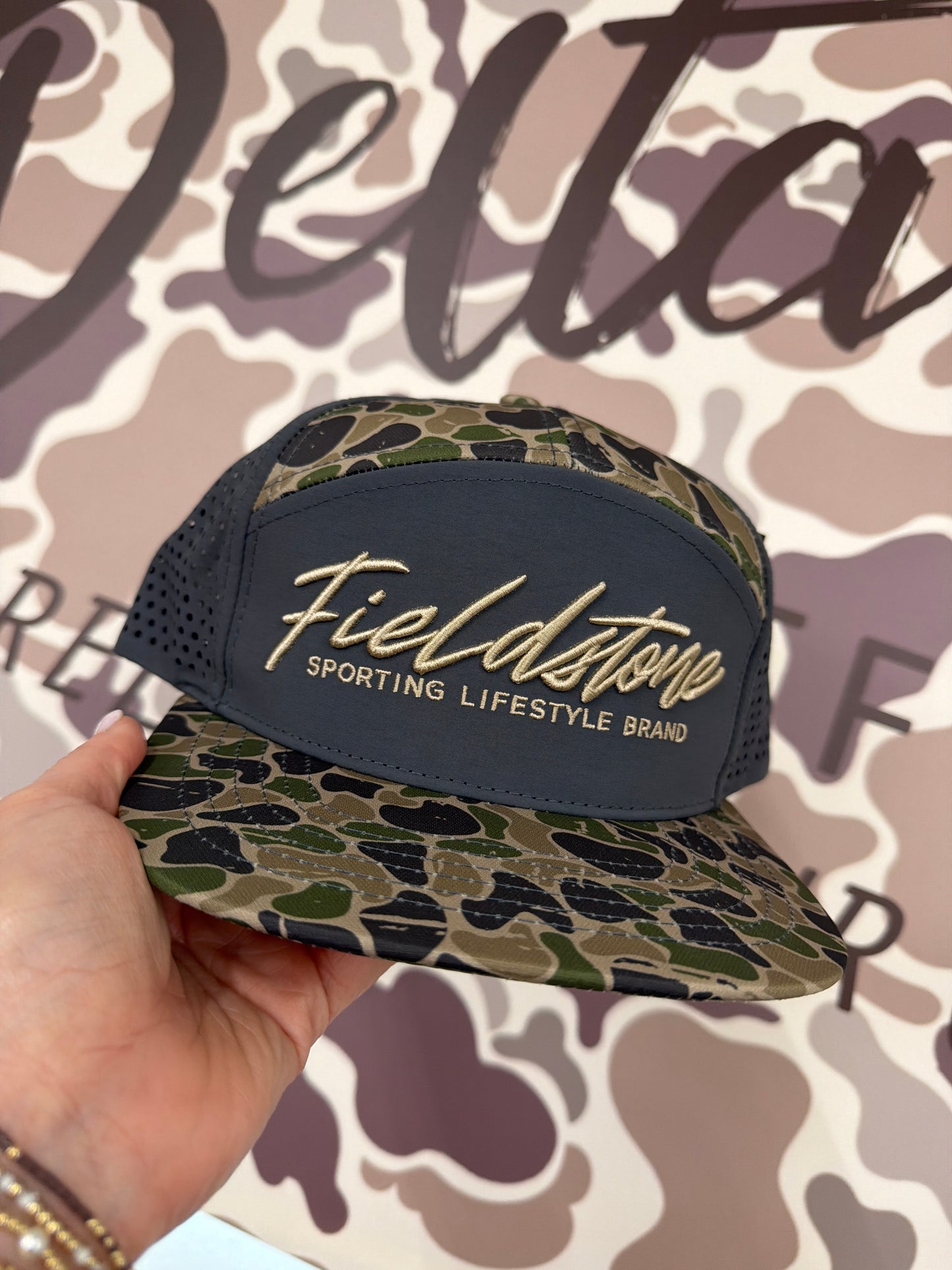 Fieldstone Grey Backwoods 7 Panel Performance Hat (RH-250)