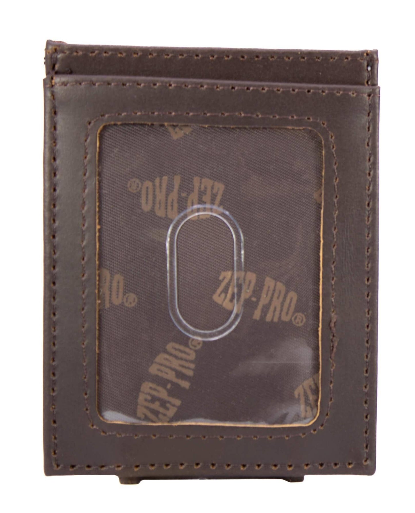 Bass Men's Magnetic Front Pocket Old School Camo Leather Wallet.: Brown/Tan Camo