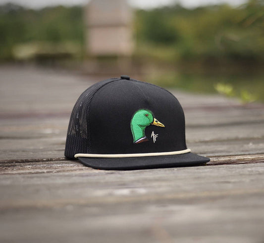 Mallard Head - All Black /White Rope