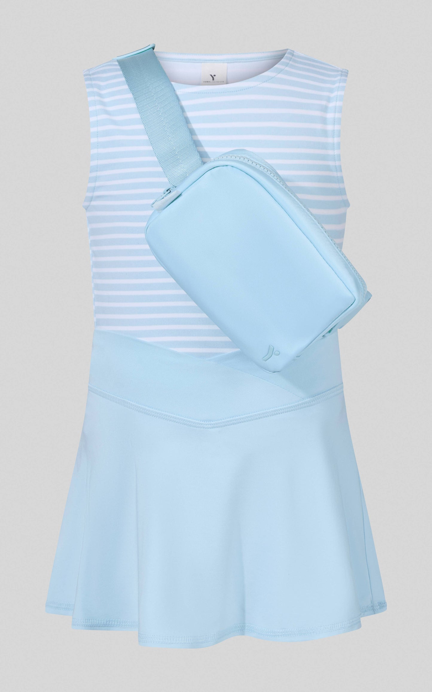 Little Girls Tank, Crossover Skort, Fanny bag Set: DAFFODIL (P#SDW)