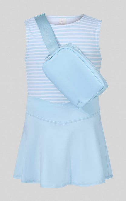 Little Girls Tank, Crossover Skort, Fanny bag Set: DAFFODIL (P#SDW)