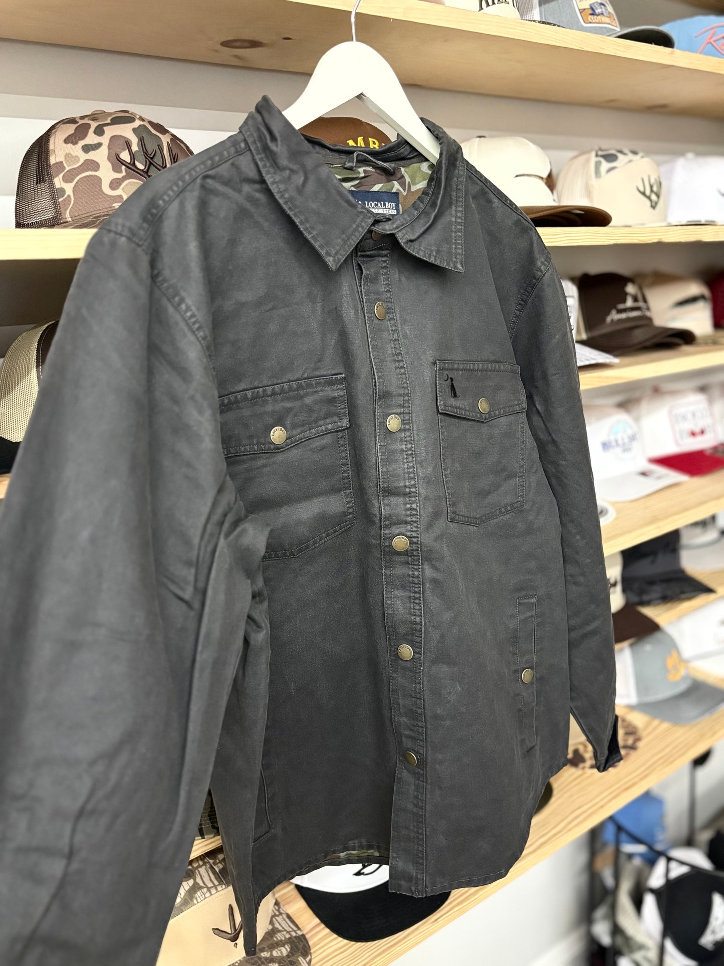 Local Boy Outfitters Sportsman's Shacket -Dark Brown