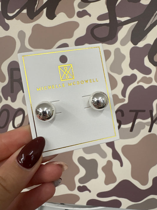 Michelle Mcdowell Grenada Earrings | Shiny Silver | Large