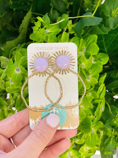 Colorful Sunburst Hoops: Mint