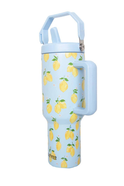 Zesty Lemons Wholesale Tumbler Cup: Light Blue