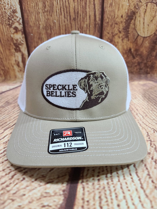 Lab Stitch Patch Cap: Khaki/White