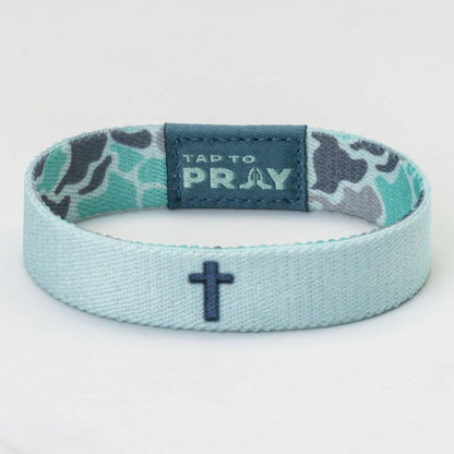 Tap To Pray® Wristband – River Rock Camo - Mint