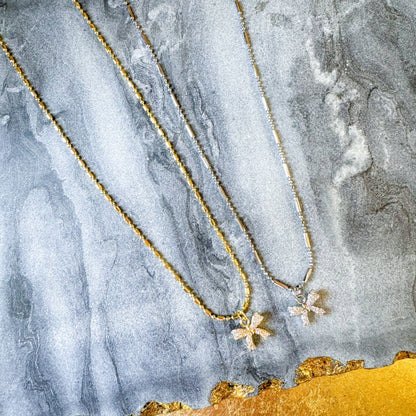 O’Lolly CZ Bow Necklace: Gold