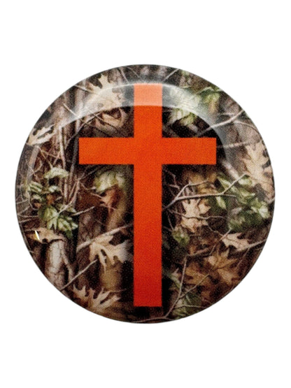 Tap To Pray™  - Prayer Tag Stickers: Forest Camo + Cross