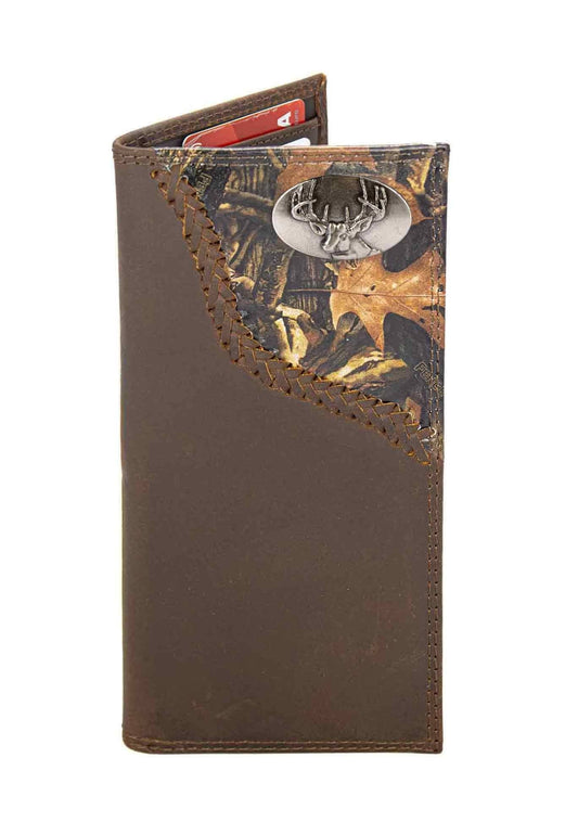 Buck Leather Roper Wallet: Fence Row
