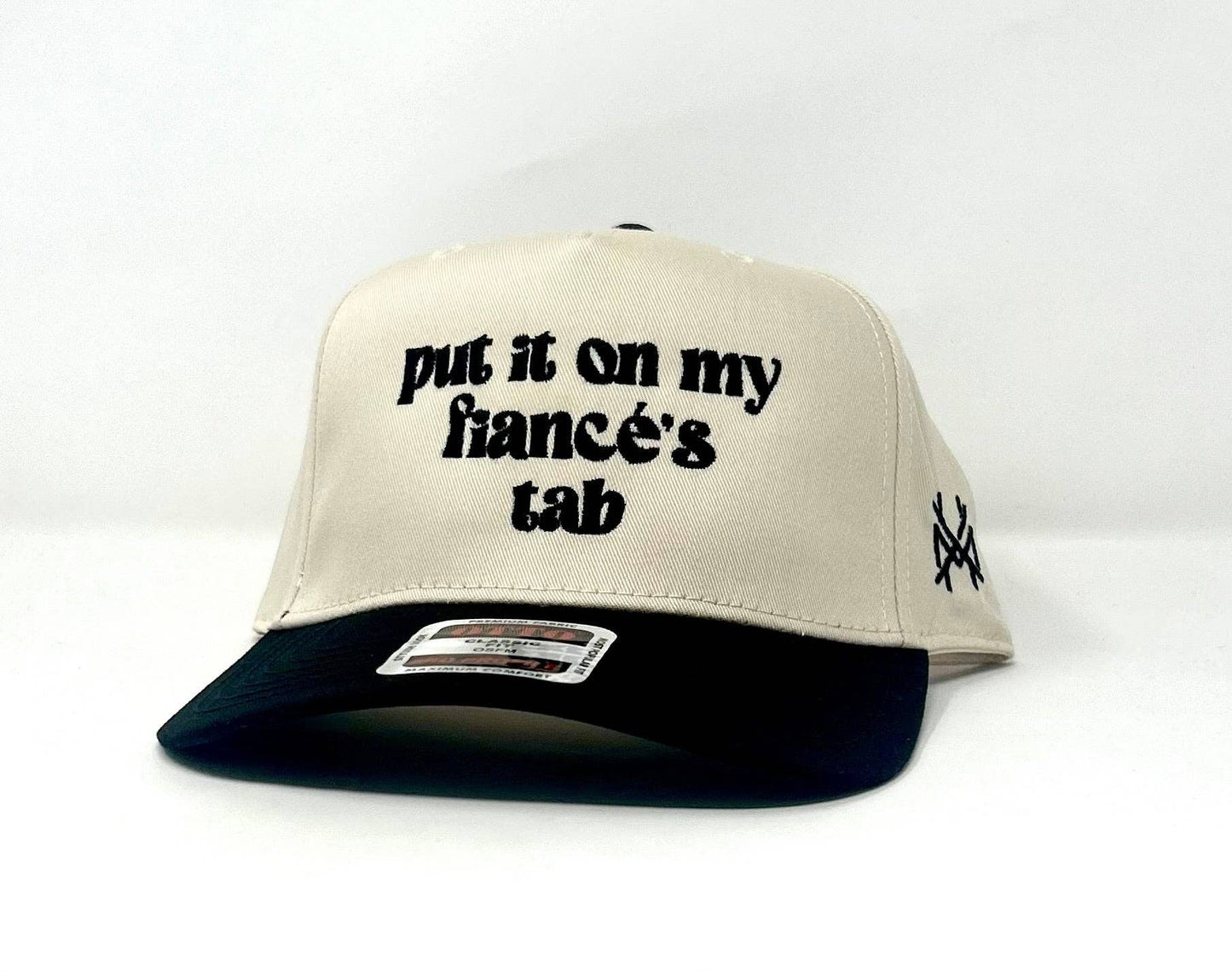 MHC Put it on my Fiancé's Tab Trucker Hat: Red/Natural Otto