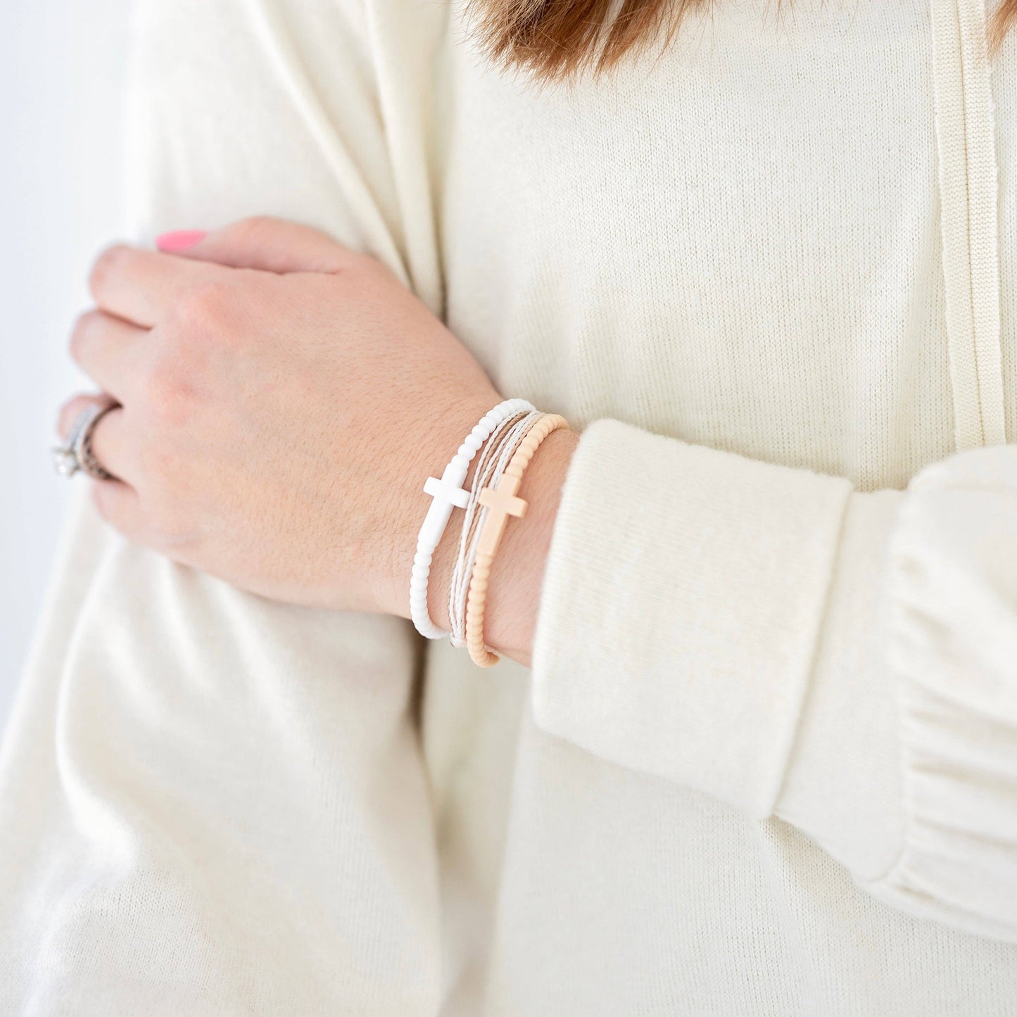 Jesus Bracelets - 5 Packs: Cotton Candy
