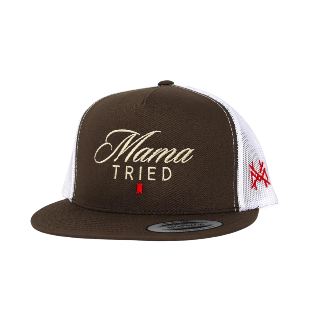 MHC Mama Tried Ultra Trucker Hat: Mossy Oak Breakup Country/Natural Otto
