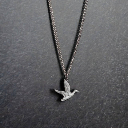 Duck It Silver - Stainless Steel Necklace