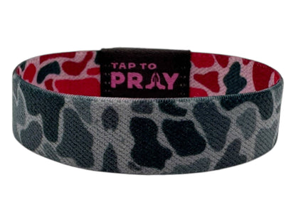 Tap To Pray™ Wristbands - River Rock Camo Pink & Ash: X-Small