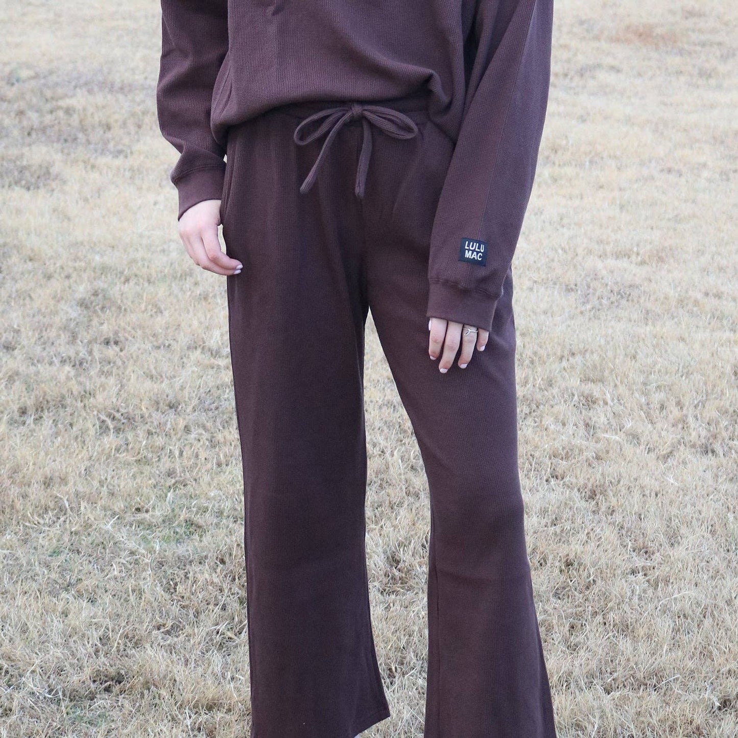 LULU MAC -WAFFLE PANT-BROWN