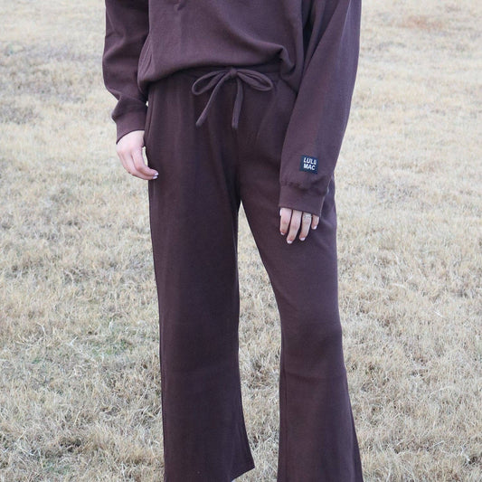 LULU MAC -WAFFLE PANT-BROWN
