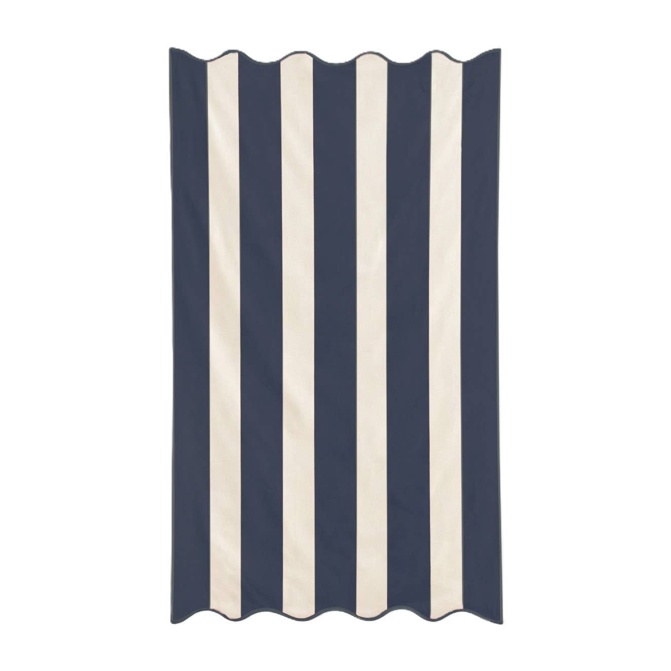 Large Scalloped Striped Beach Towel 90 x 170cm - 100% Cotton: Burnt Orange