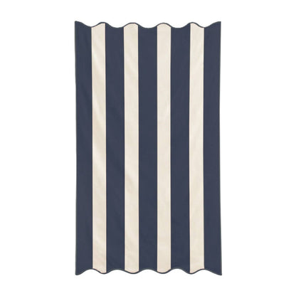 Large Scalloped Striped Beach Towel 90 x 170cm - 100% Cotton: Burnt Orange