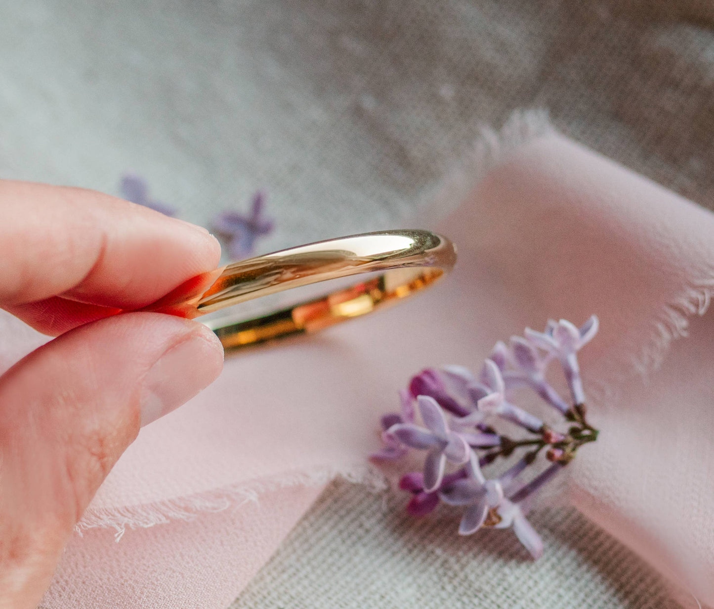 Gold Classic Bangle for Baby & Kids or Women: Medium 1-5 Years