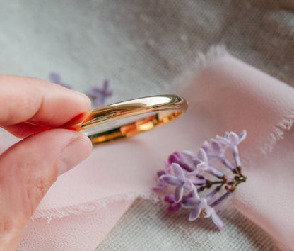 Gold Classic Bangle for Baby & Kids or Women: Medium 1-5 Years