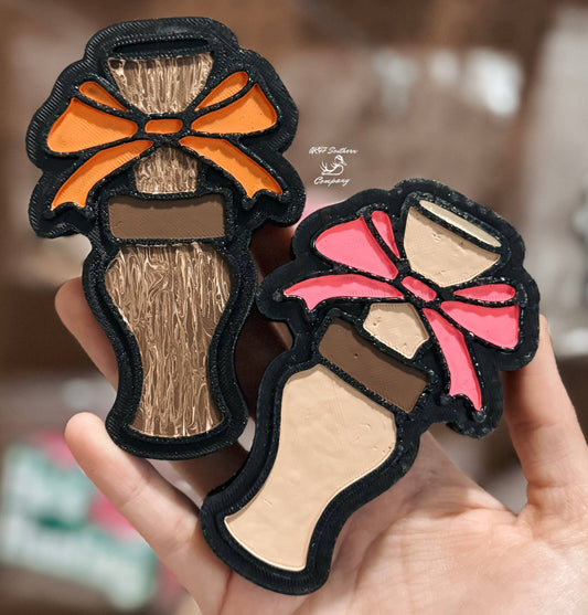Duck Call Coquette Car Freshener : Black & Pink / Malibu