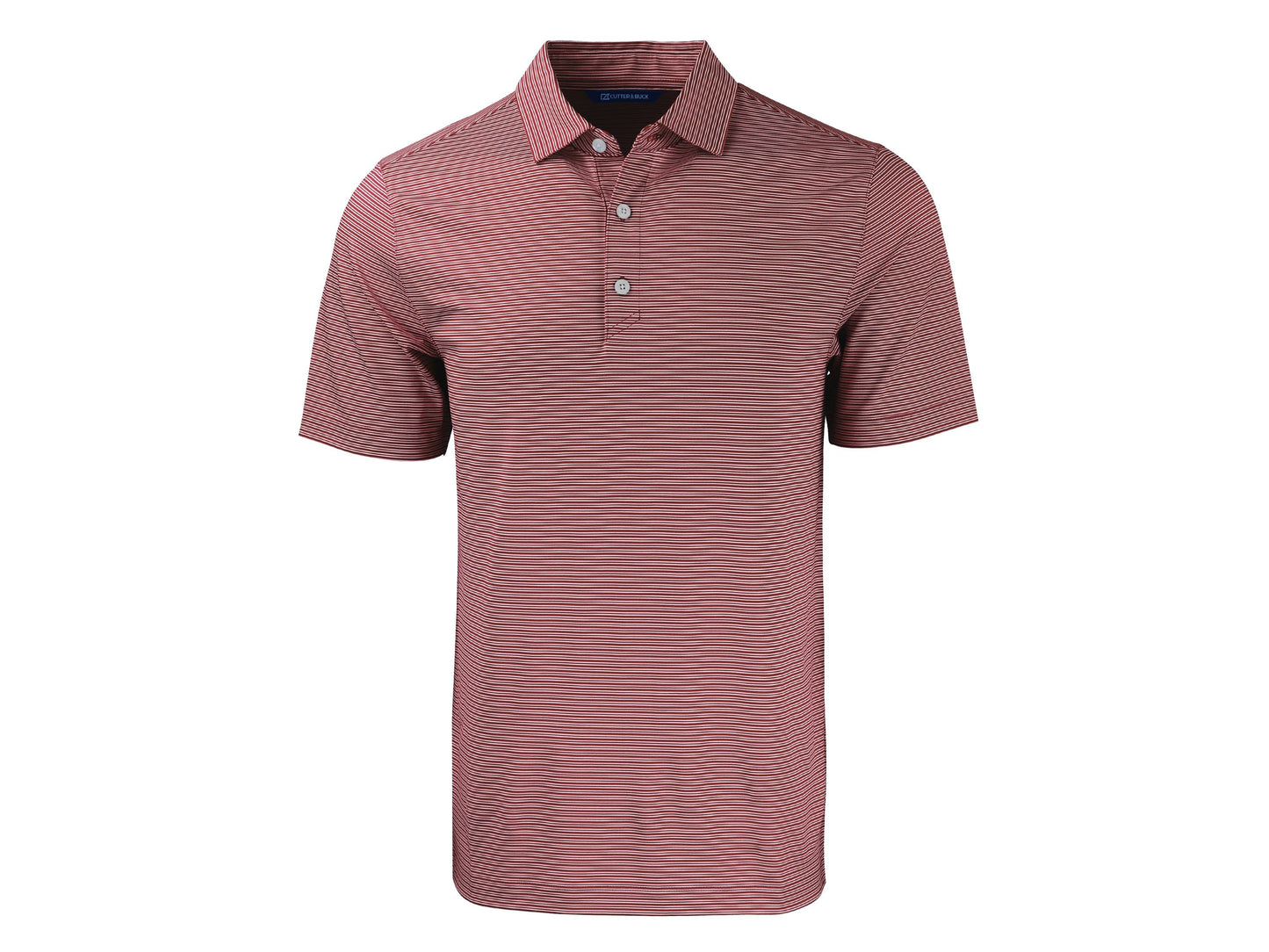Cutter & Buck Forge Eco Double Stripe Recycled Mens Polo: College Purple/White