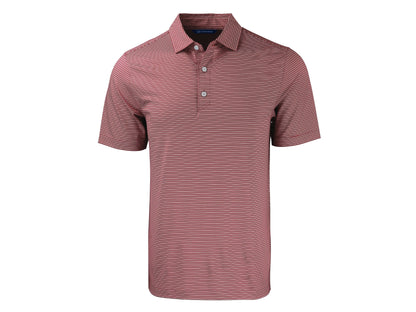 Cutter & Buck Forge Eco Double Stripe Recycled Mens Polo: Hunter/White