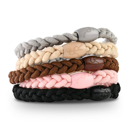 Cutie Bands (Elastic Hair Ties): Braided Light Multi