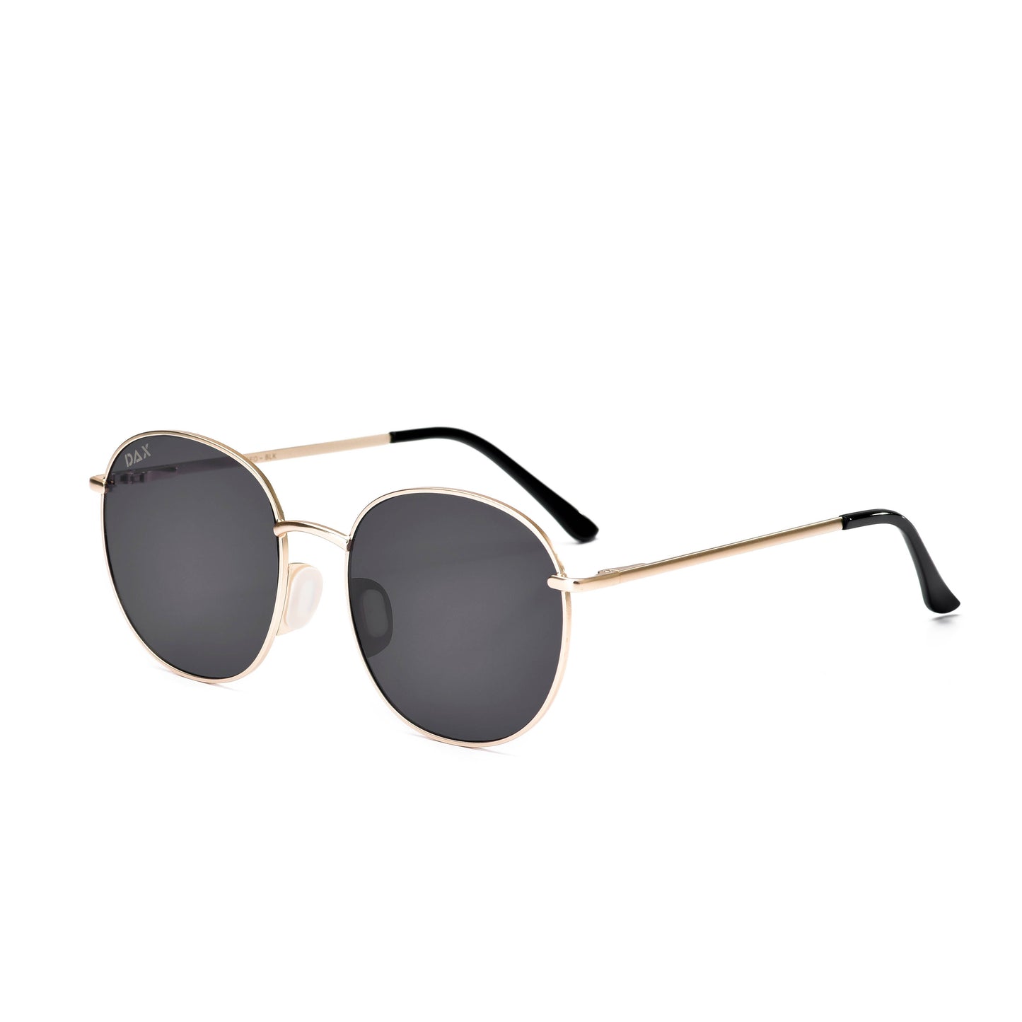 Georgie - Women's Large Round Sunglasses: Black