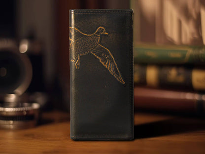 Mallard Burnished Leather Secretary Wallet