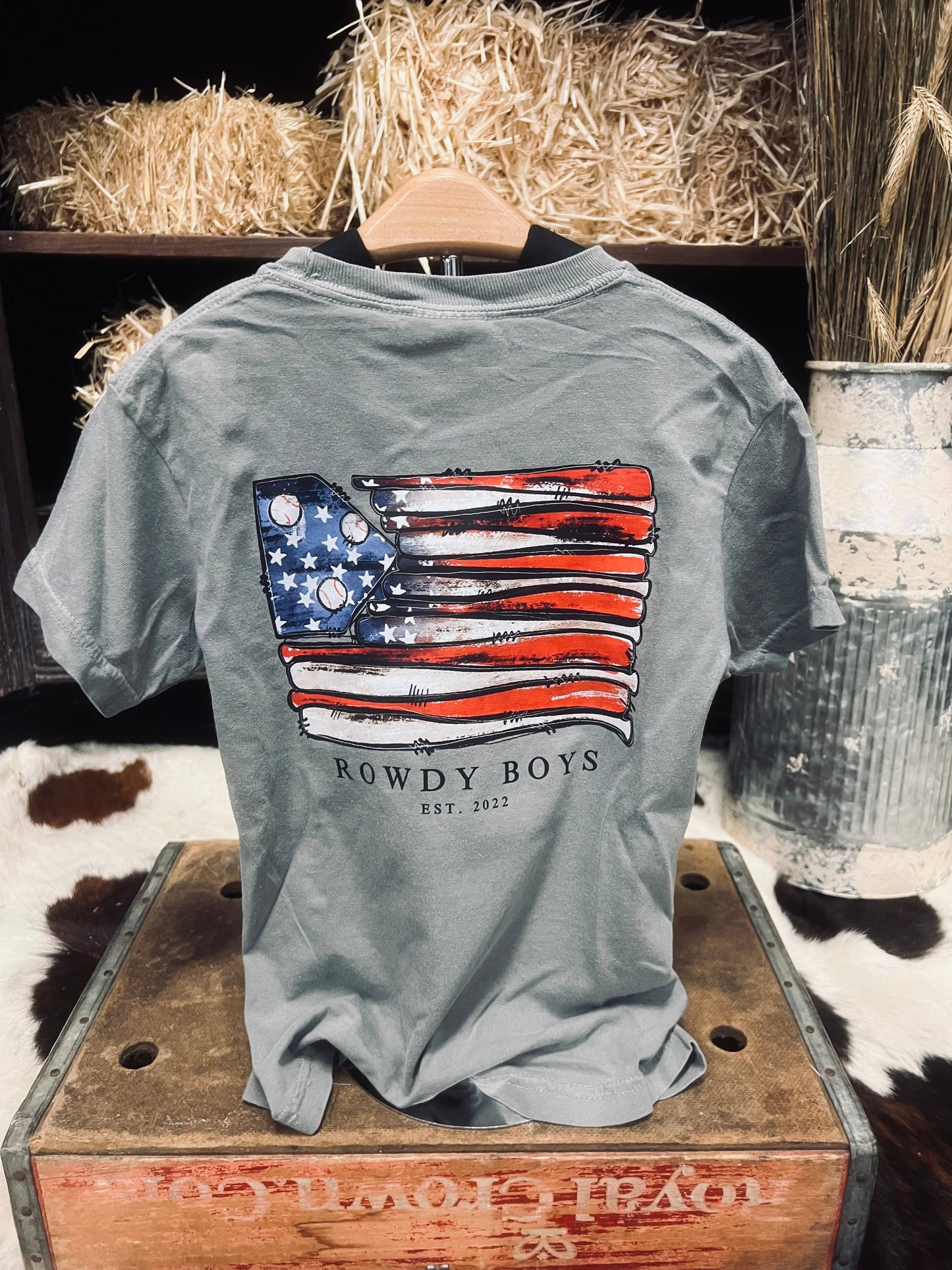 Youth Baseball Flag Tee