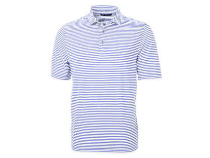 Cutter & Buck Virtue Eco Pique Stripe Recycled Mens Polo: College Purple