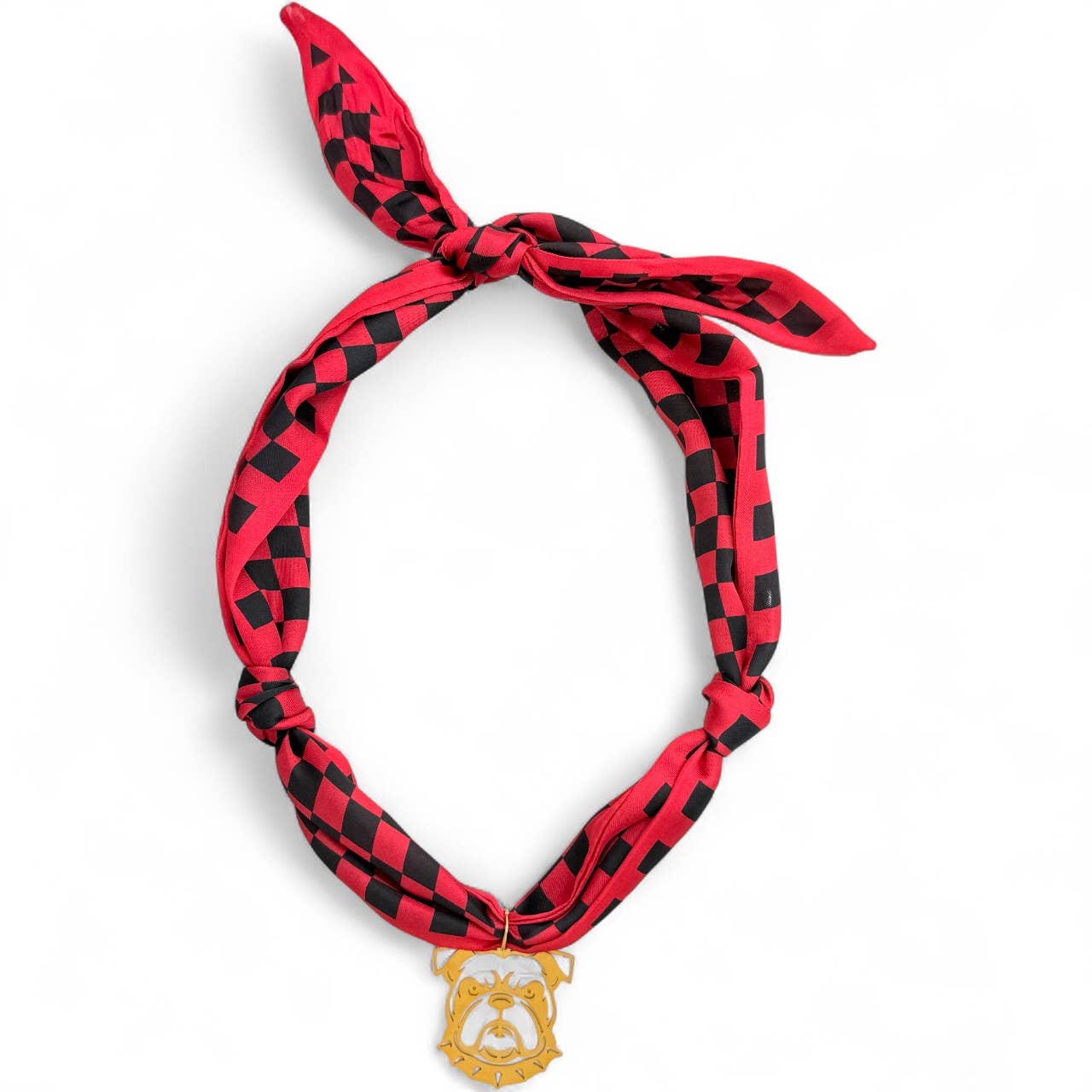Gameday Scarf Necklaces: Burgundy/White