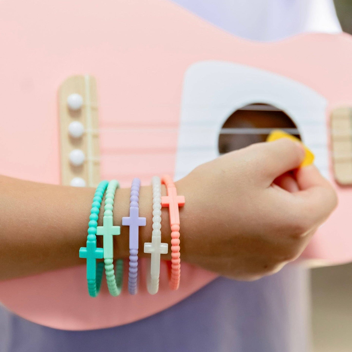 Jesus Bracelets - 5 Packs: Cotton Candy