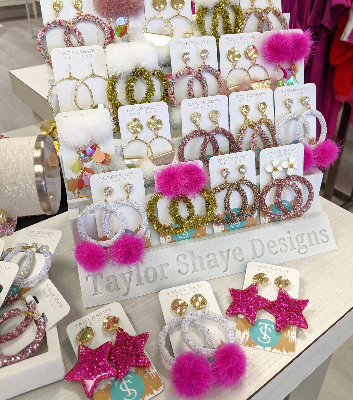 TS Earring Display: White